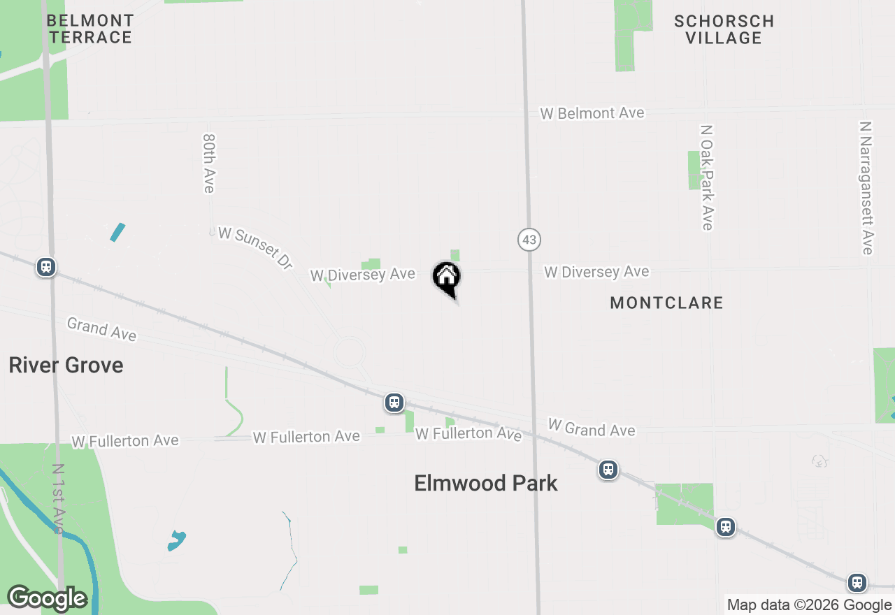 Map of 2702 N 74th Avenue, Elmwood Park, IL 60707