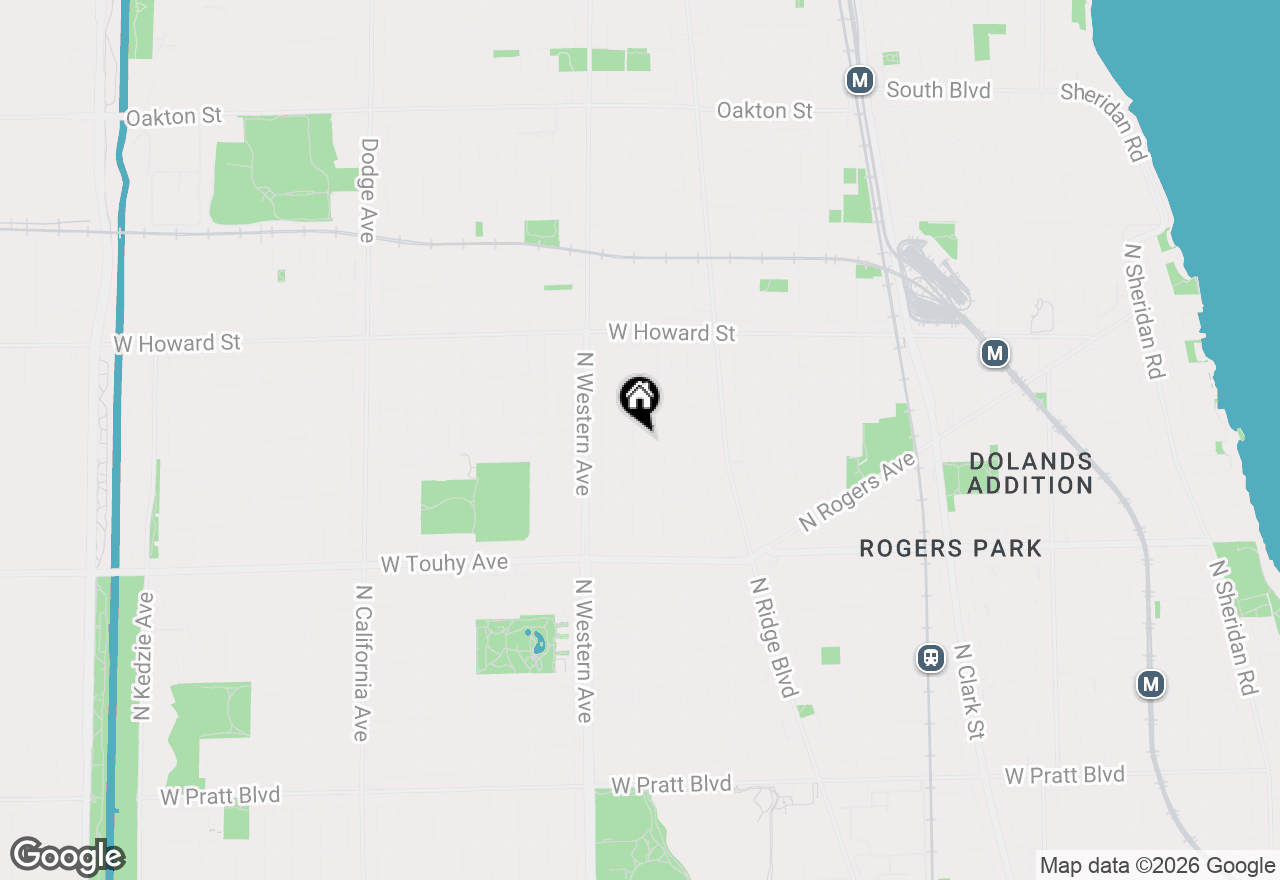 Map of 7410 N Oakley Avenue #3A, Chicago, IL 60645