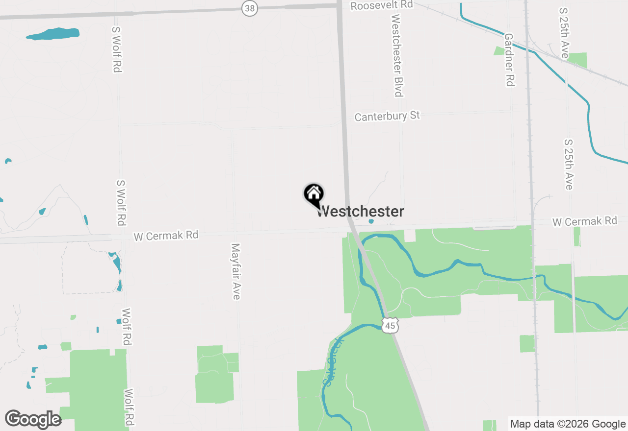 Map of 10513 Dorchester Street, Westchester, IL 60154