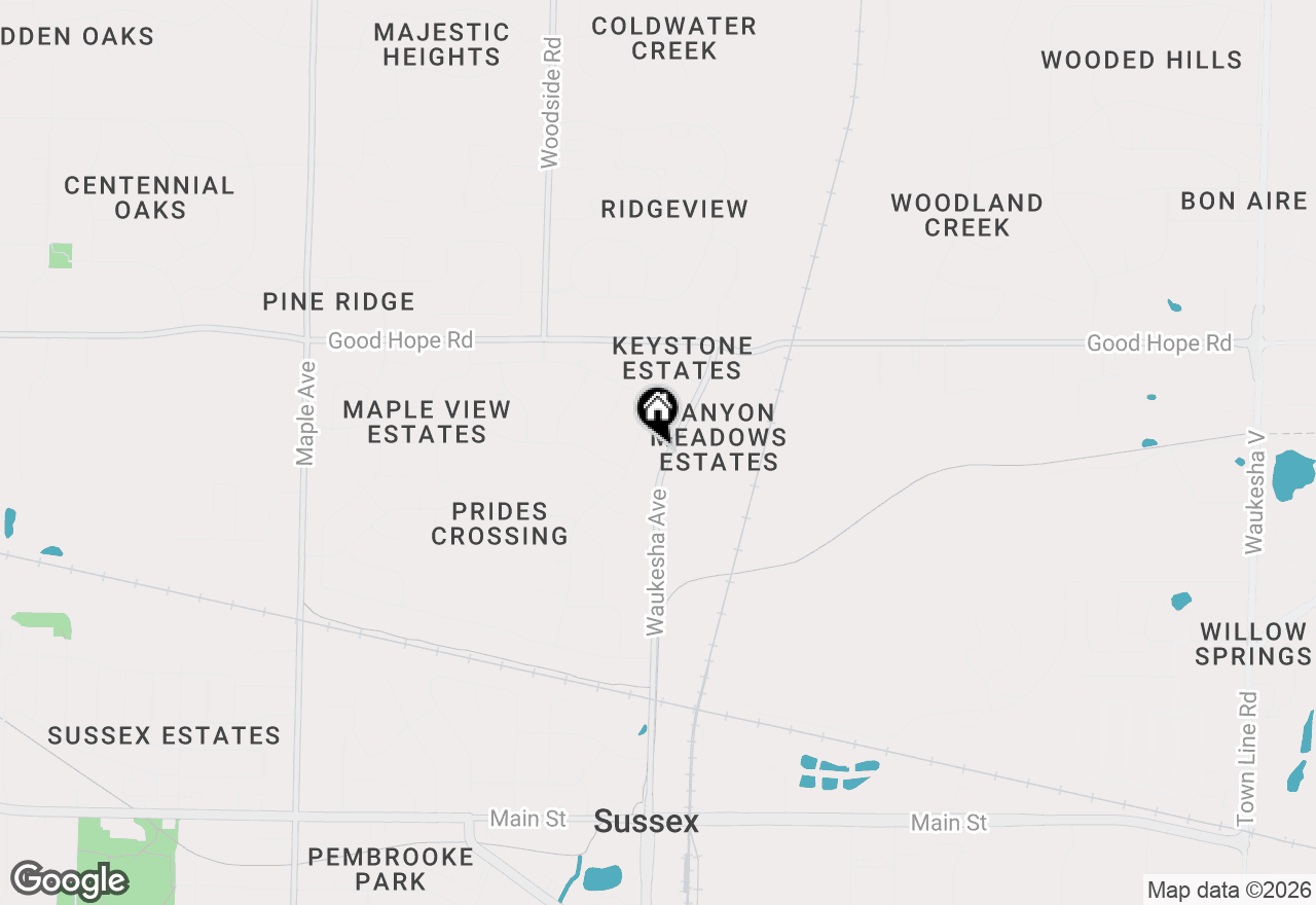 Map of W232N6995 Waukesha Ave, Sussex, WI 53089