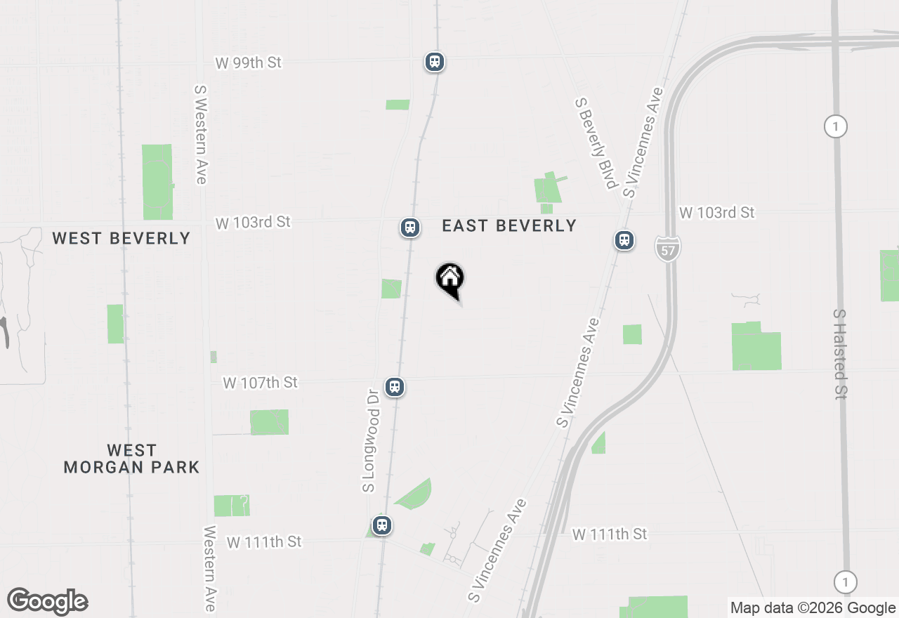 Map of 10509 S Wood Street, Chicago, IL 60643