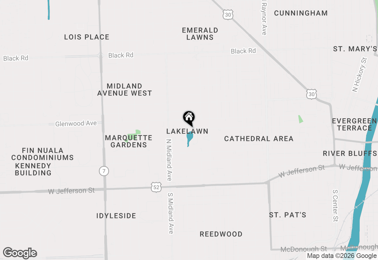 Map of 1212 Buell Avenue, Joliet, IL 60435