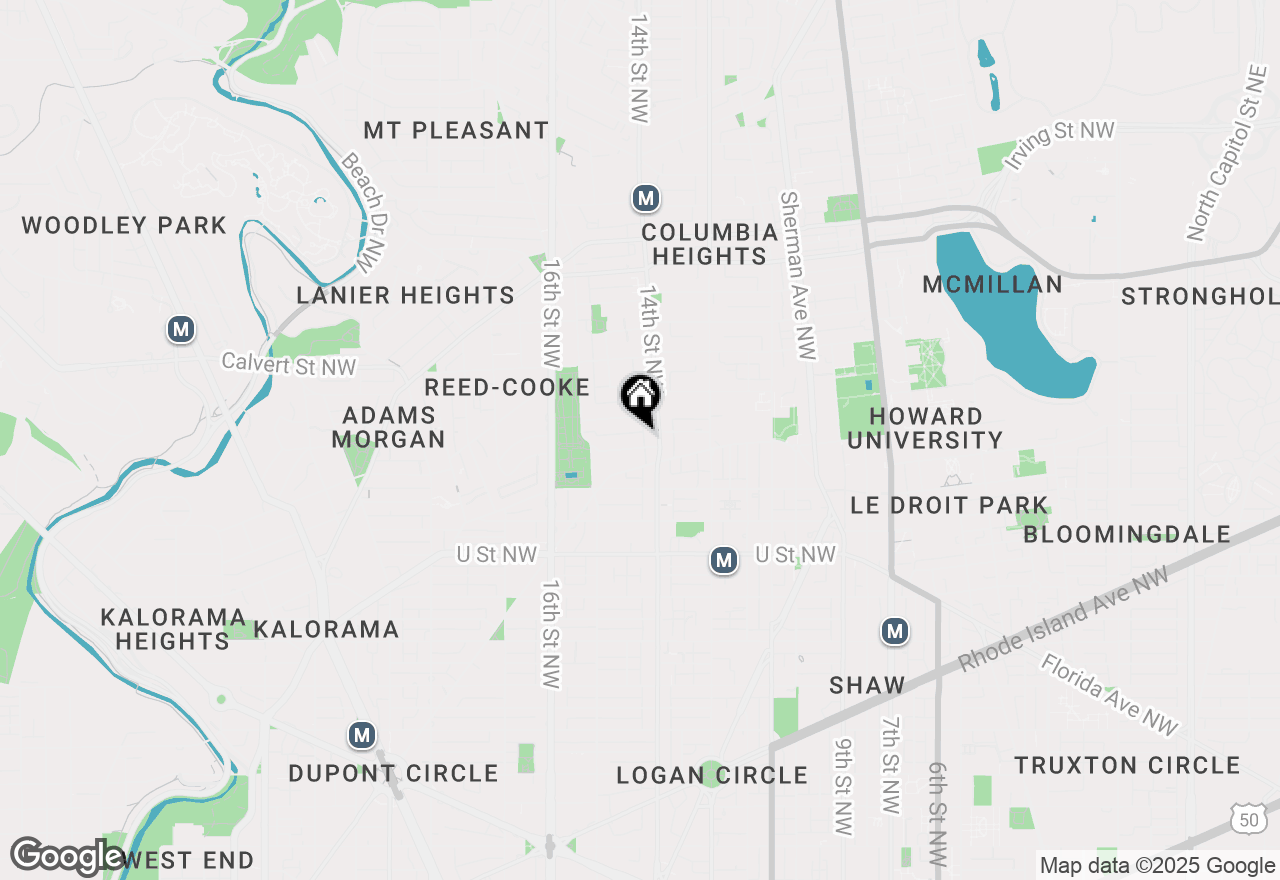 Map of 1417 Belmont Street Nw #301, Washington, DC 20009