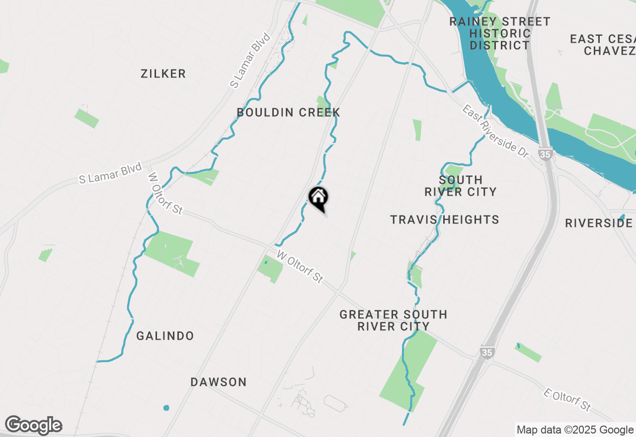 Map of 402 Crockett St, Austin, TX 78704