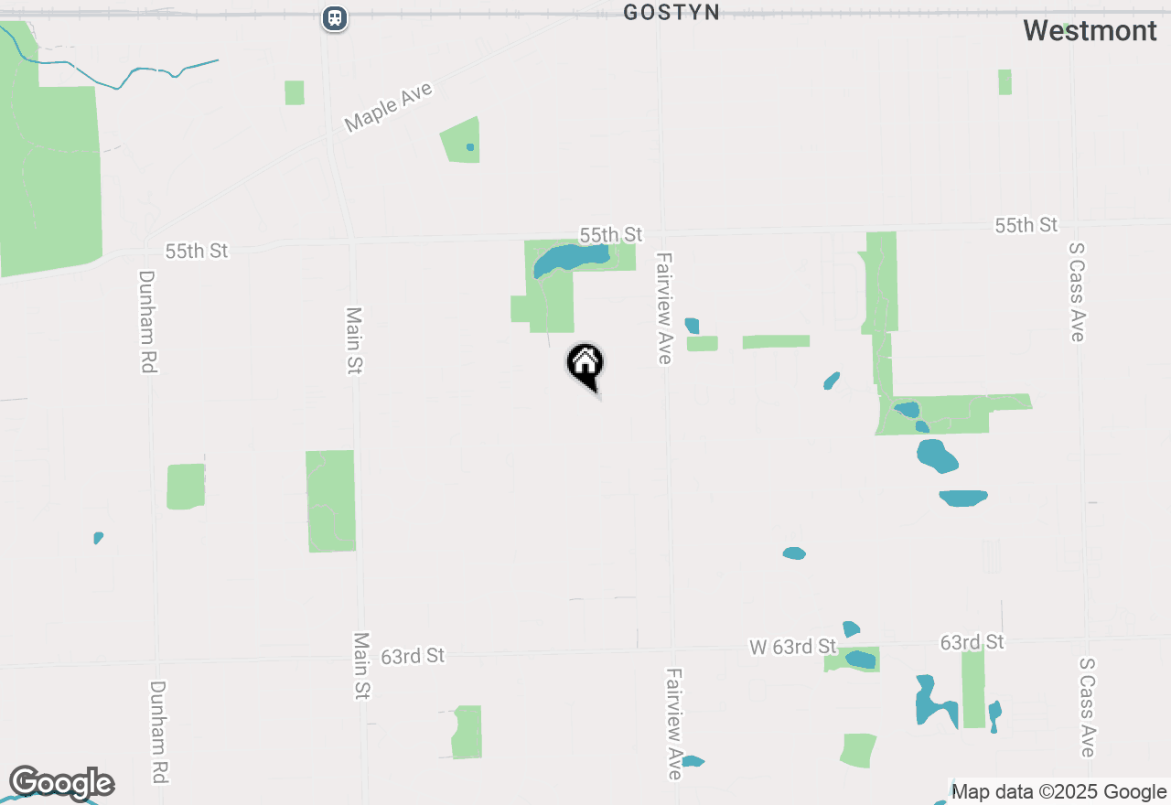 Map of 525 Bunning Drive, Downers Grove, IL 60516