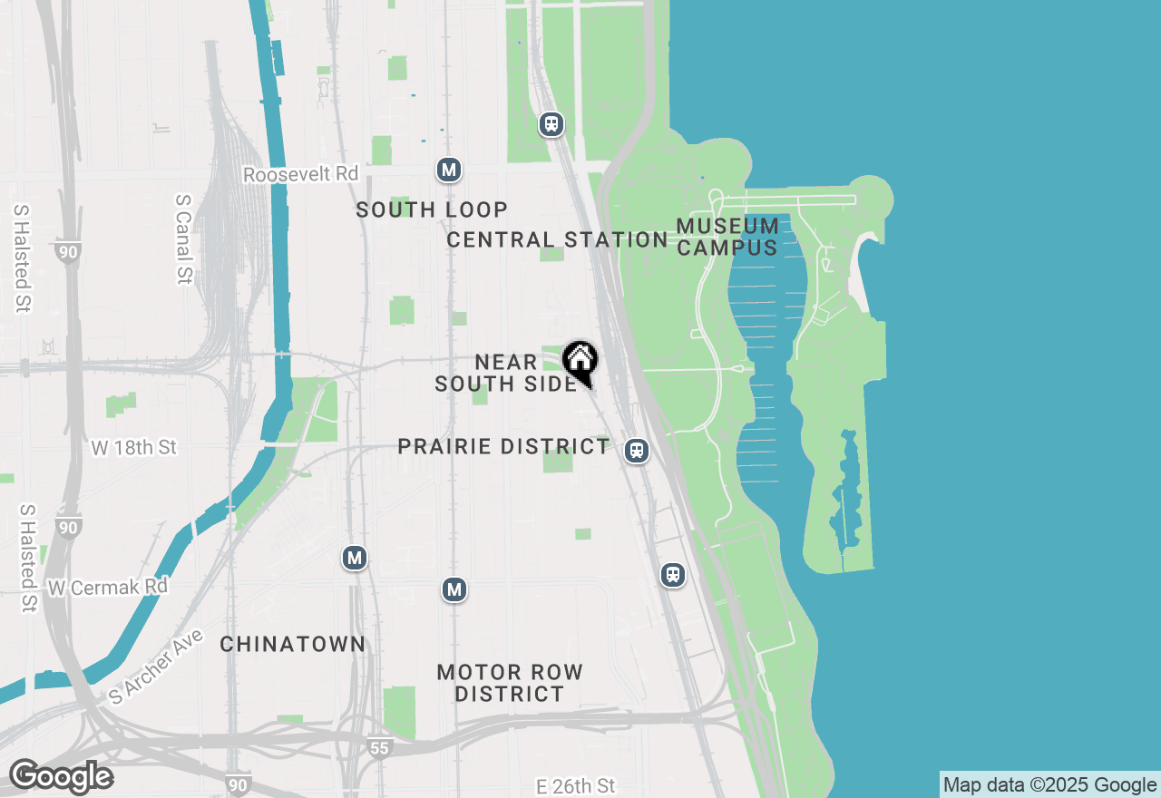 Map of 1629 S Prairie Avenue #2002, Chicago, IL 60616