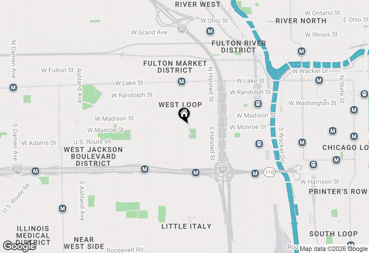 Map of 950 W Monroe Street #412, Chicago, IL 60607
