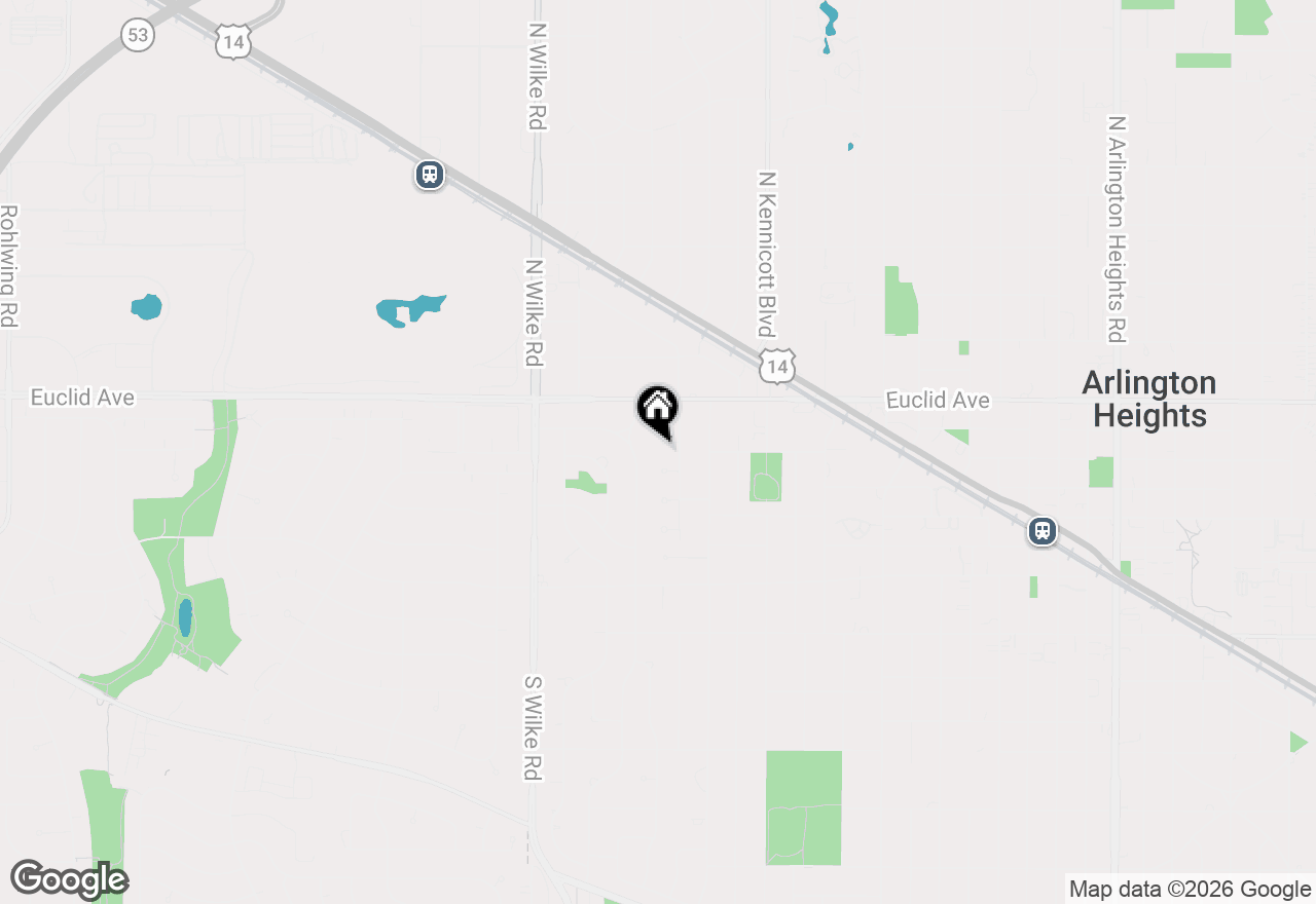 Map of 1305 W Mulberry Lane, Arlington Heights, IL 60005