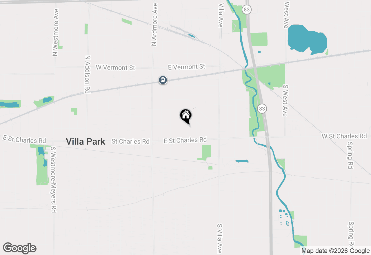 Map of 38 N Summit Avenue, Villa Park, IL 60181