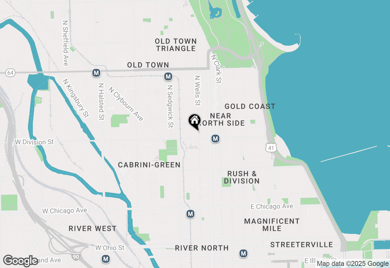 Map of 1212 N Wells Street #803, Chicago, IL 60610