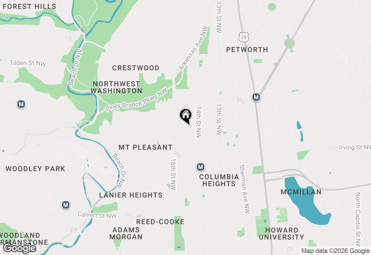 Map of 1438 Meridian Place Nw #LL1, Washington, DC 20010