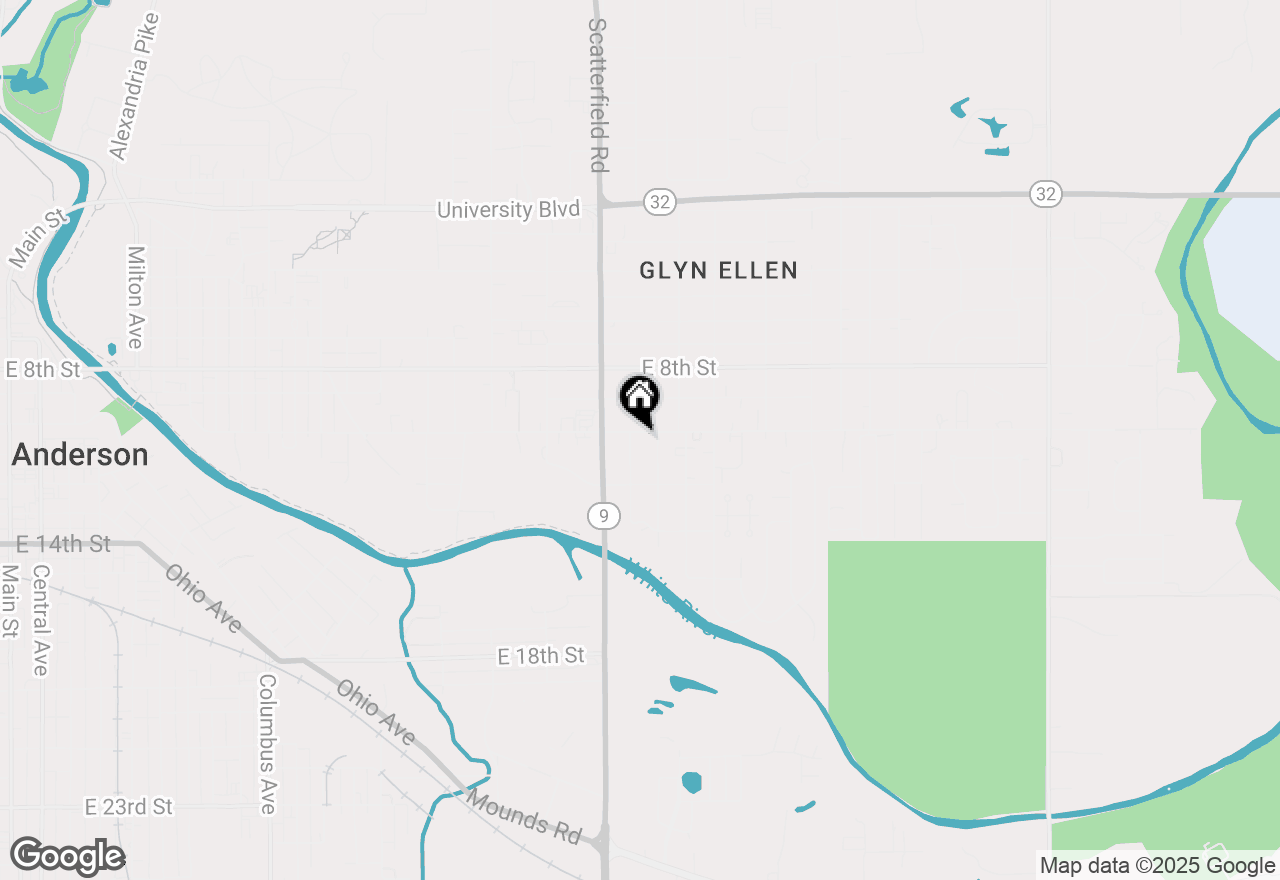 Map of 2307 E 10th Street, Anderson, IN 46012