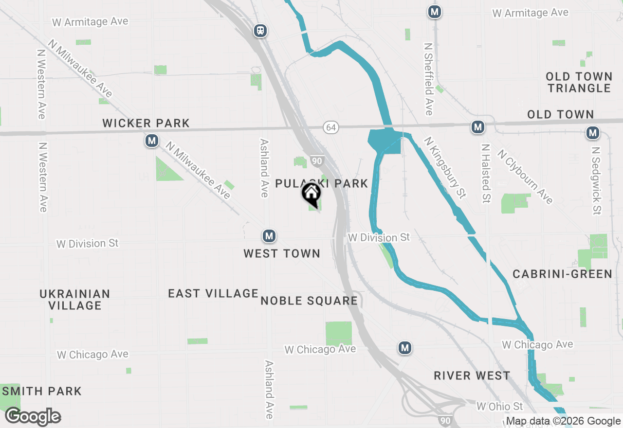 Map of 1255 N Cleaver Street #G, Chicago, IL 60642