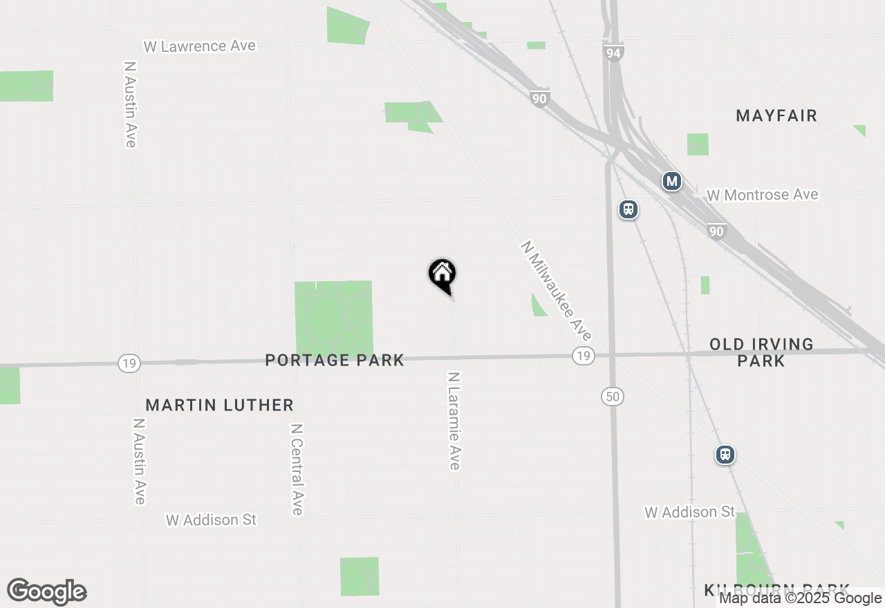 Map of 5213 W Warner Avenue, Chicago, IL 60641