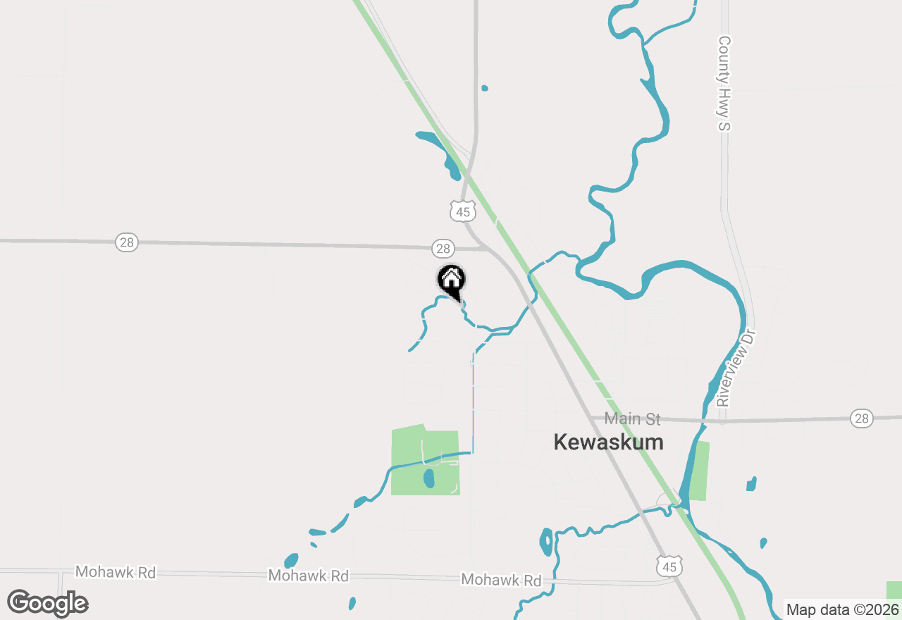 Map of 440 Evergreen Ter, Kewaskum, WI 53040