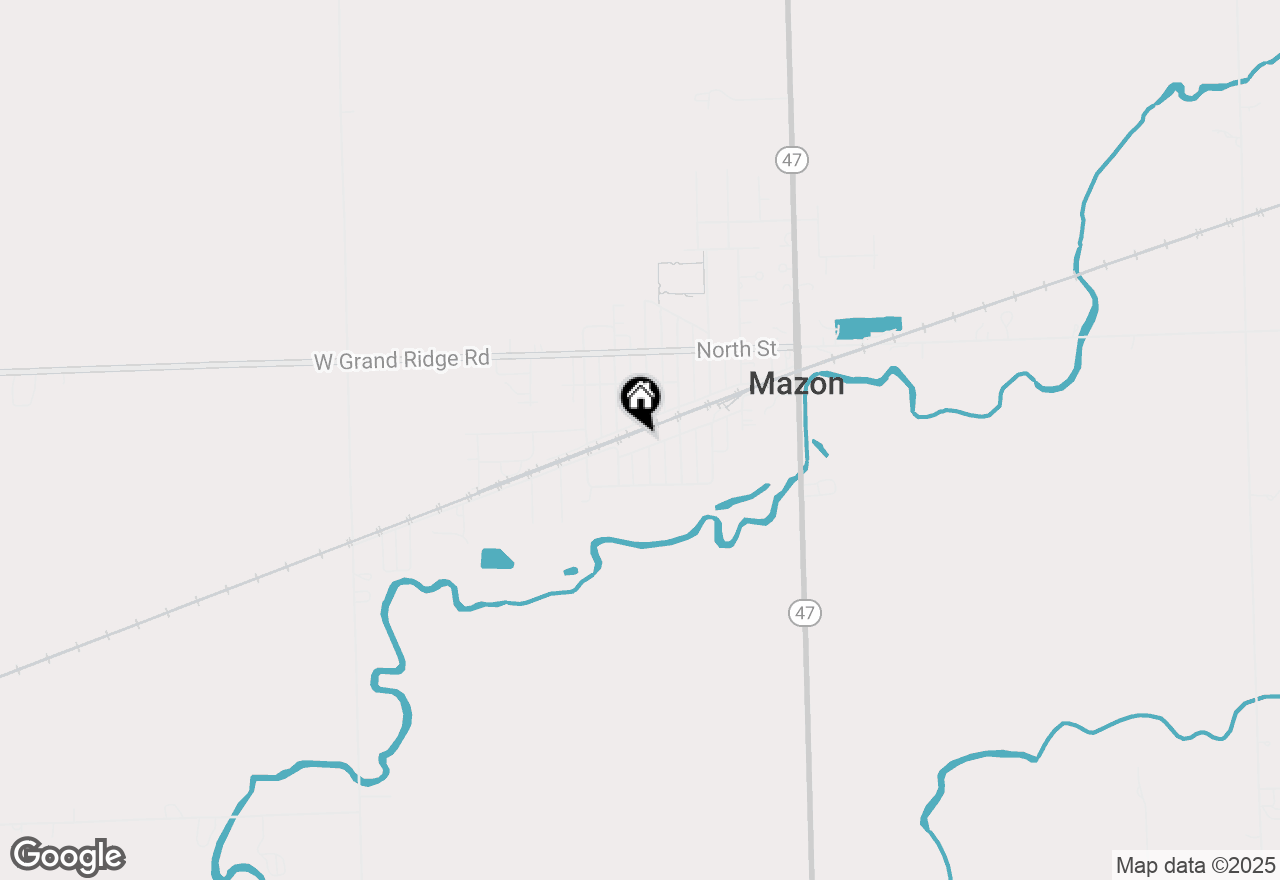 Map of 604 South Street, Mazon, IL 60444