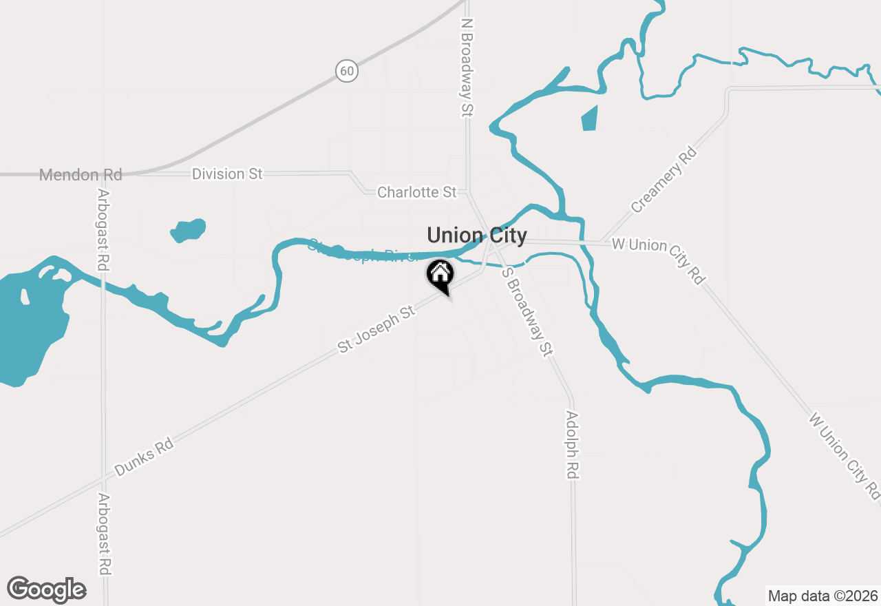 Map of 313 Saint Joseph Street, Union City, MI 49094