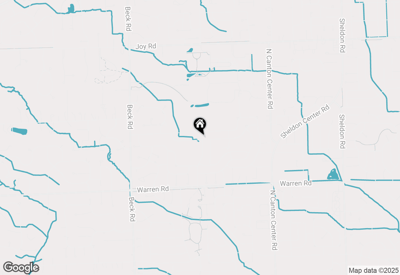 Map of 7701 Burgundy Street, Canton, MI 48187