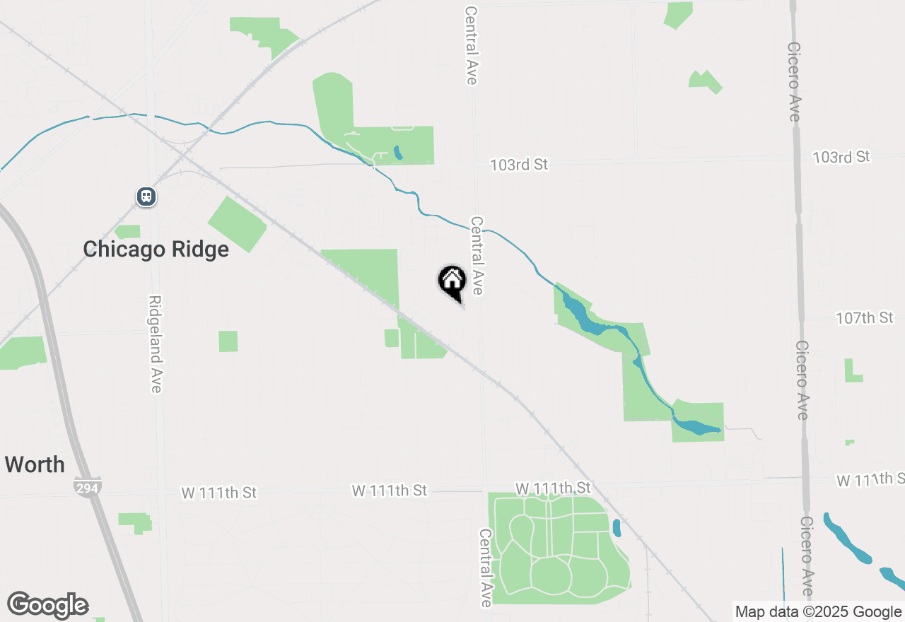 Map of 10634 Parkside Avenue, Chicago Ridge, IL 60415