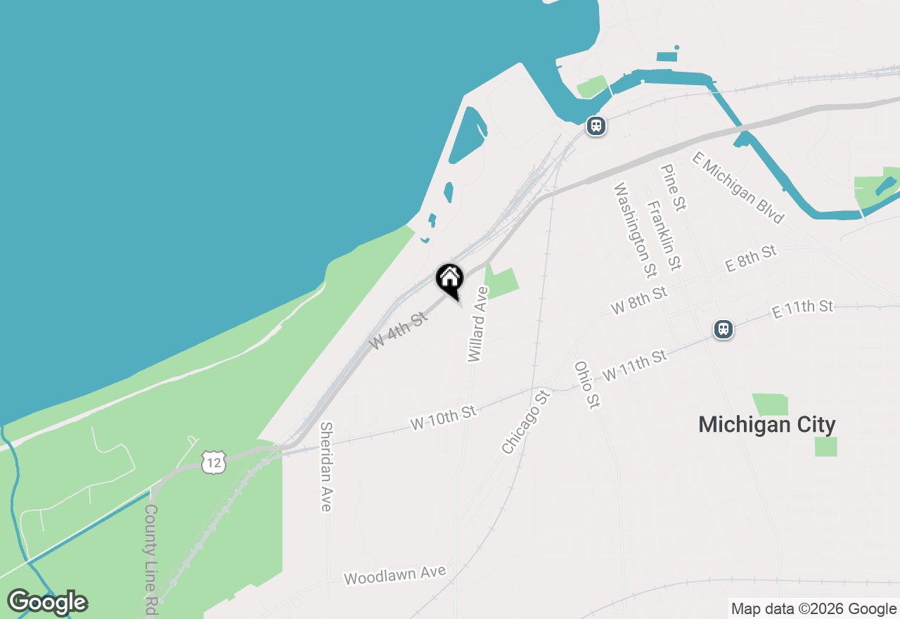Map of 120 Custer Avenue, Michigan City, IN 46360