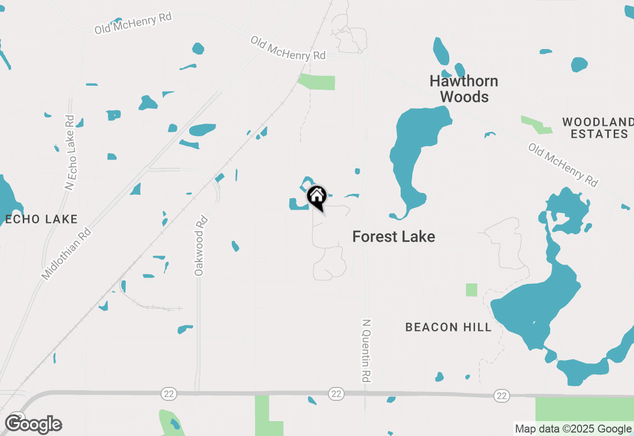 Map of 5 N Chestnut Court, Hawthorn Woods, IL 60047