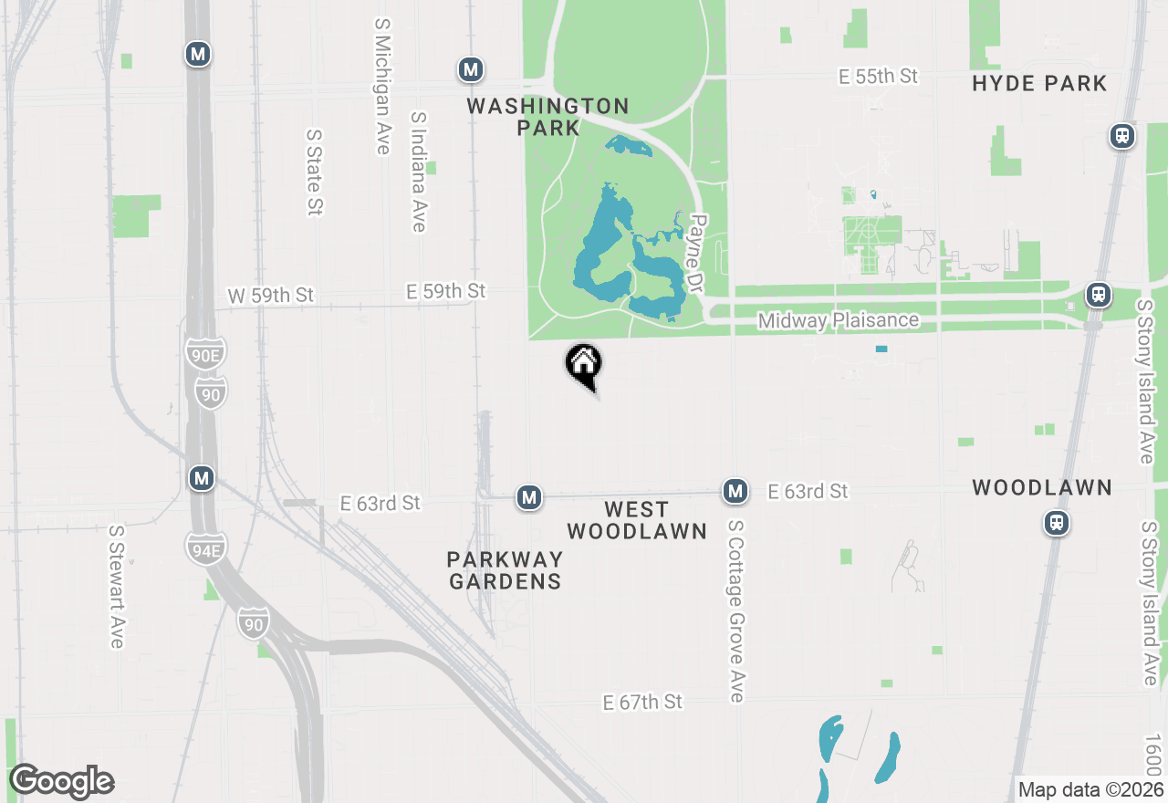 Map of 6111 S Eberhart Avenue, Chicago, IL 60637