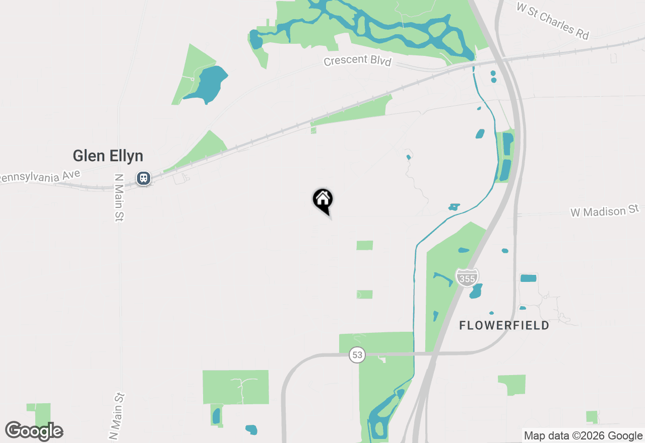 Map of 393 Grandview Avenue, Glen Ellyn, IL 60137