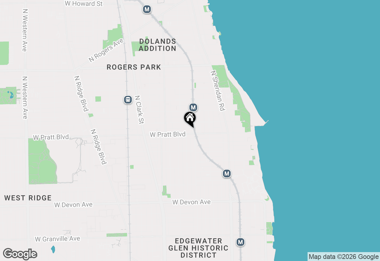 Map of 1414 W Pratt Boulevard #420, Chicago, IL 60626