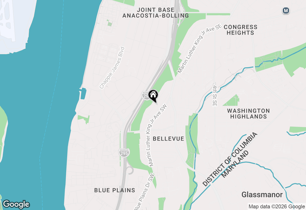 Map of 3980 2nd Street Sw, Washington, DC 20032