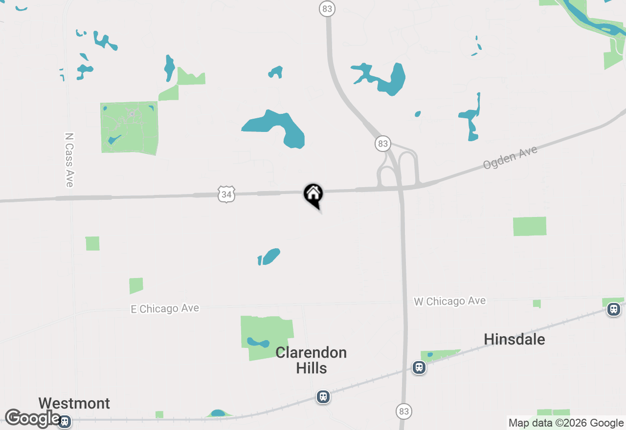 Map of 8 Larkspur Lane, Clarendon Hills, IL 60514