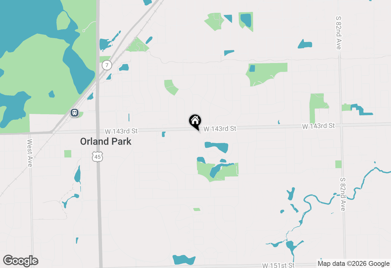 Map of 14308 S Blue Spruce Court, Orland Park, IL 60462