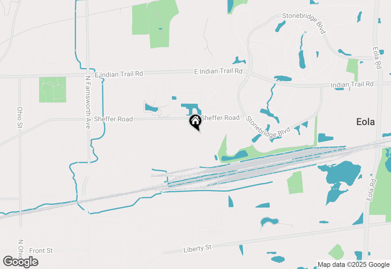 Map of 2025 Westbury Lane, Aurora, IL 60502