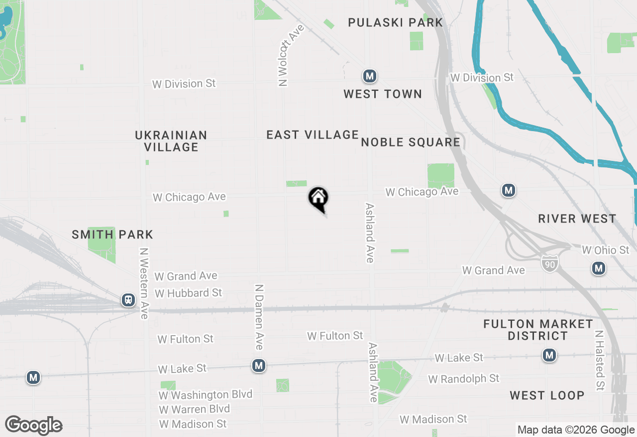 Map of 1752 W Huron Street #2, Chicago, IL 60622