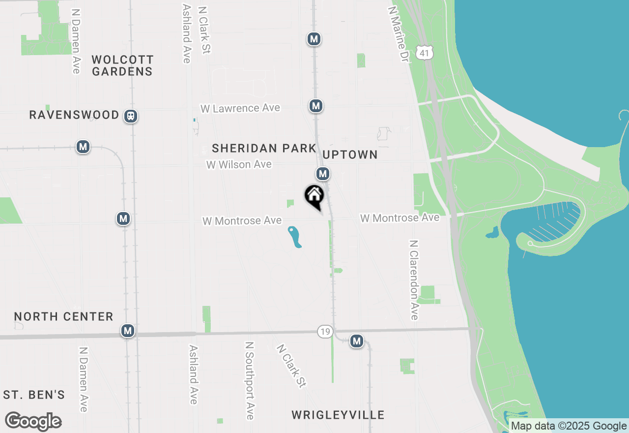 Map of 1100 W Montrose Avenue #G16, Chicago, IL 60613