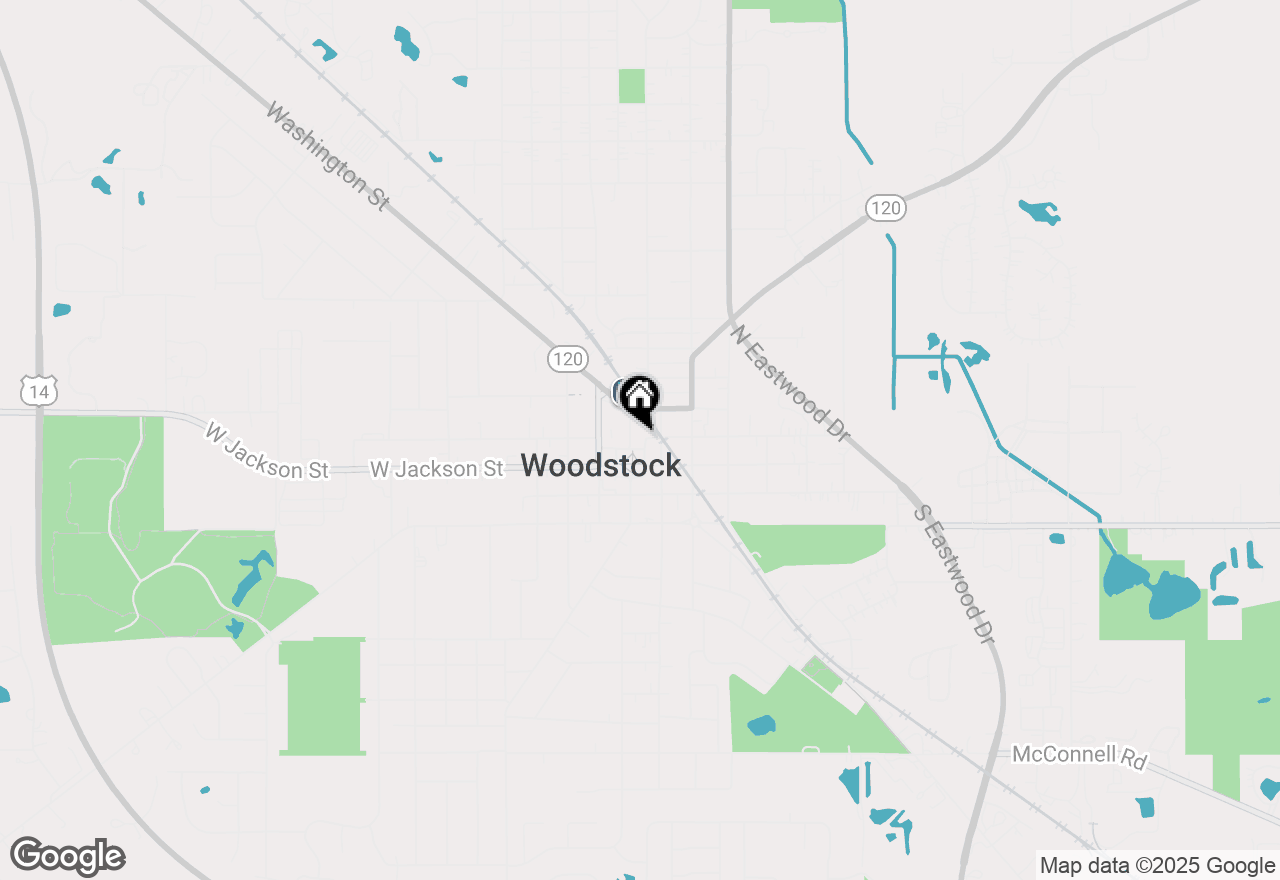 Map of 102 Cass Street, Woodstock, IL 60098
