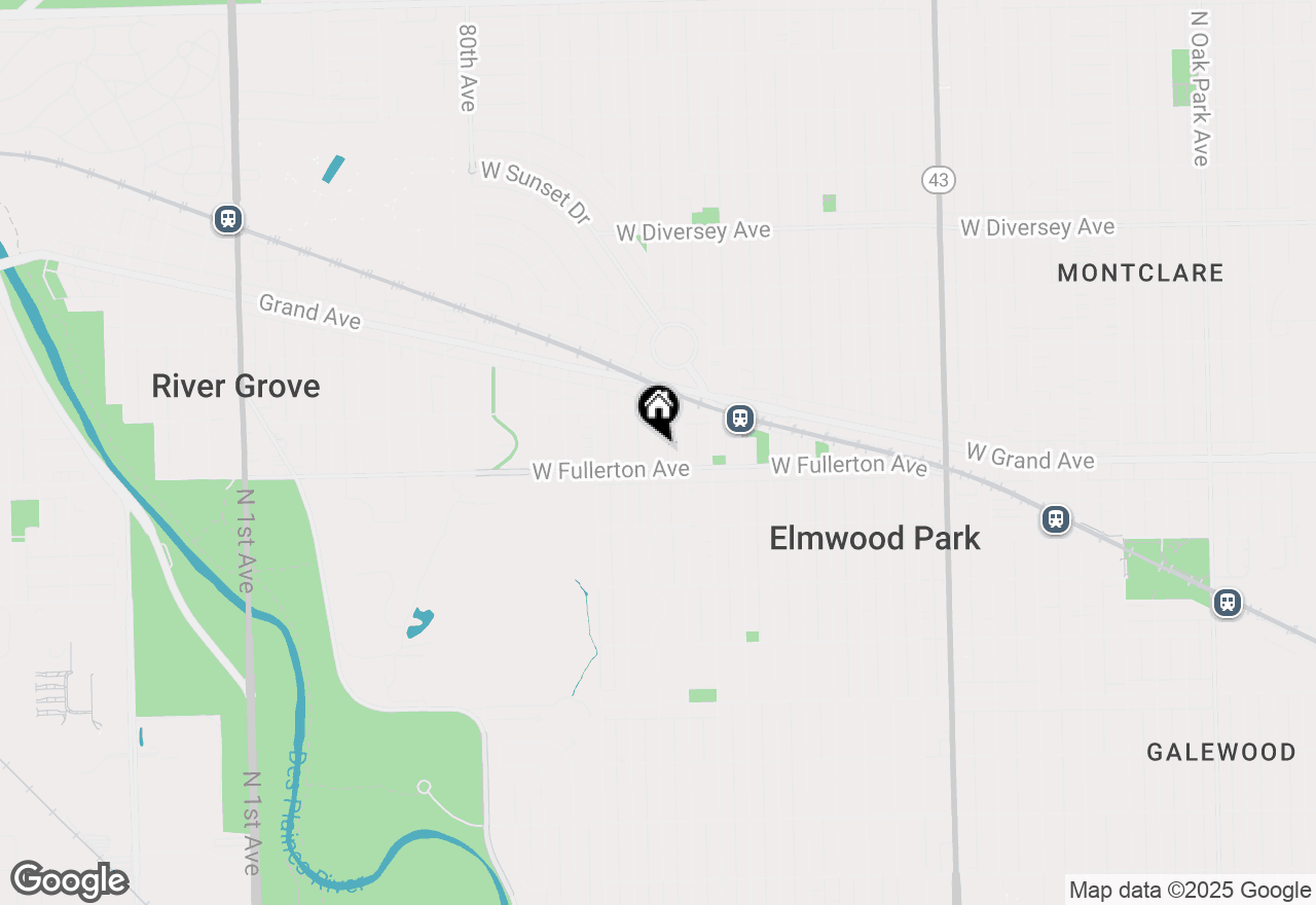 Map of 2411 N 77th Avenue, Elmwood Park, IL 60707