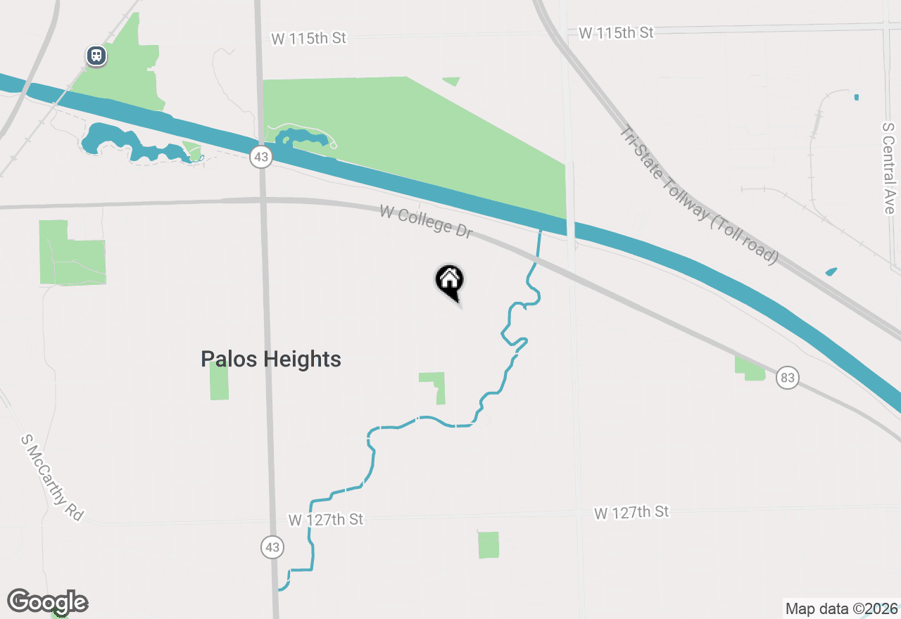 Map of 12138 S Cheyenne Drive, Palos Heights, IL 60463