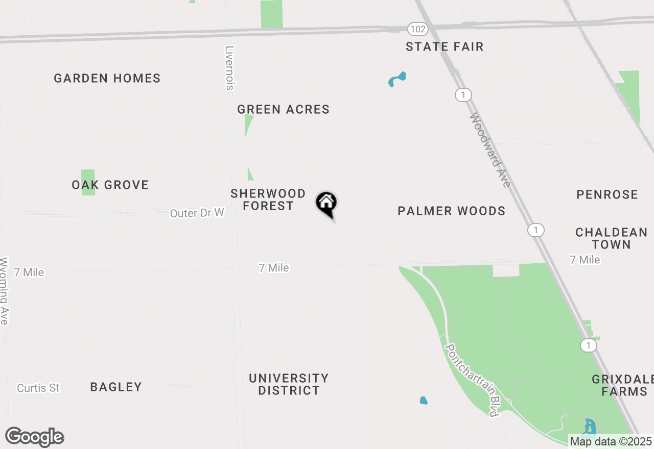 Map of 3230 Cambridge Avenue, Detroit, MI 48221