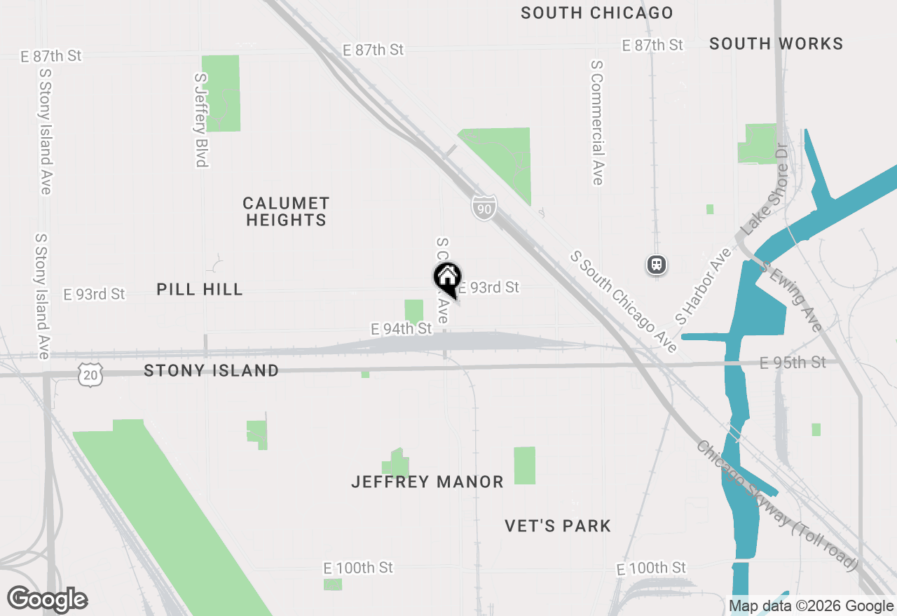 Map of 9329 S Colfax Avenue, Chicago, IL 60617