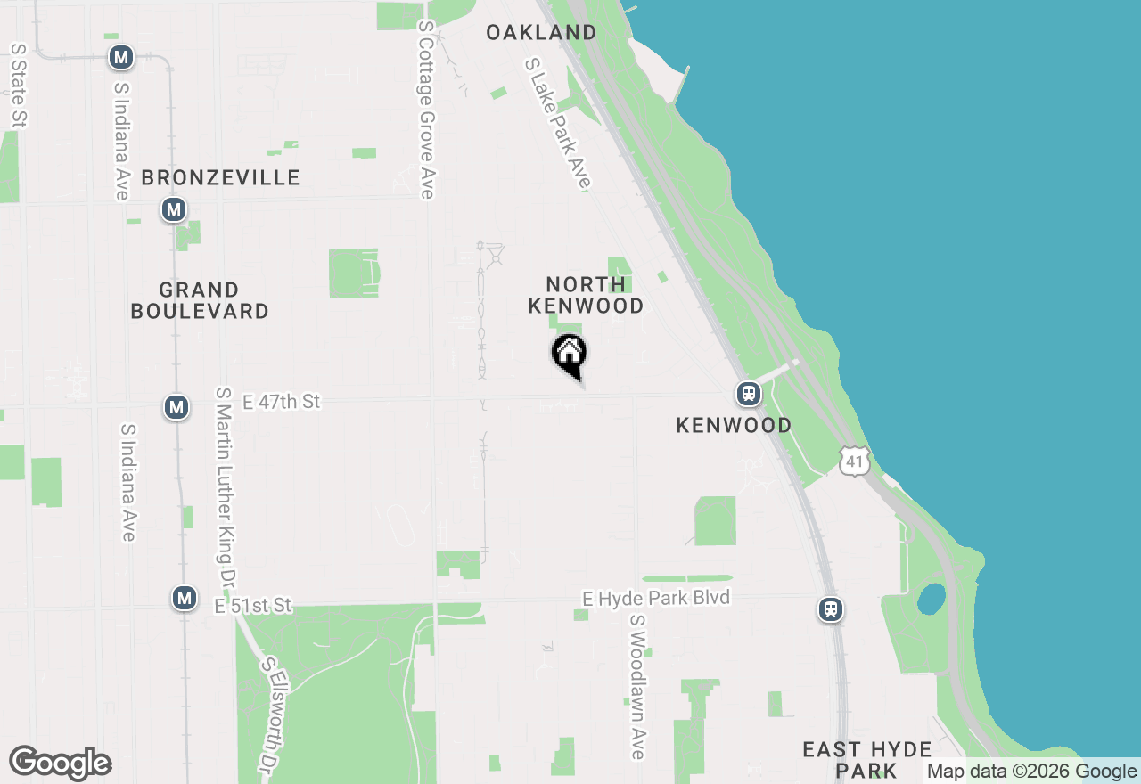 Map of 1040 E 47th Street #3N, Chicago, IL 60653