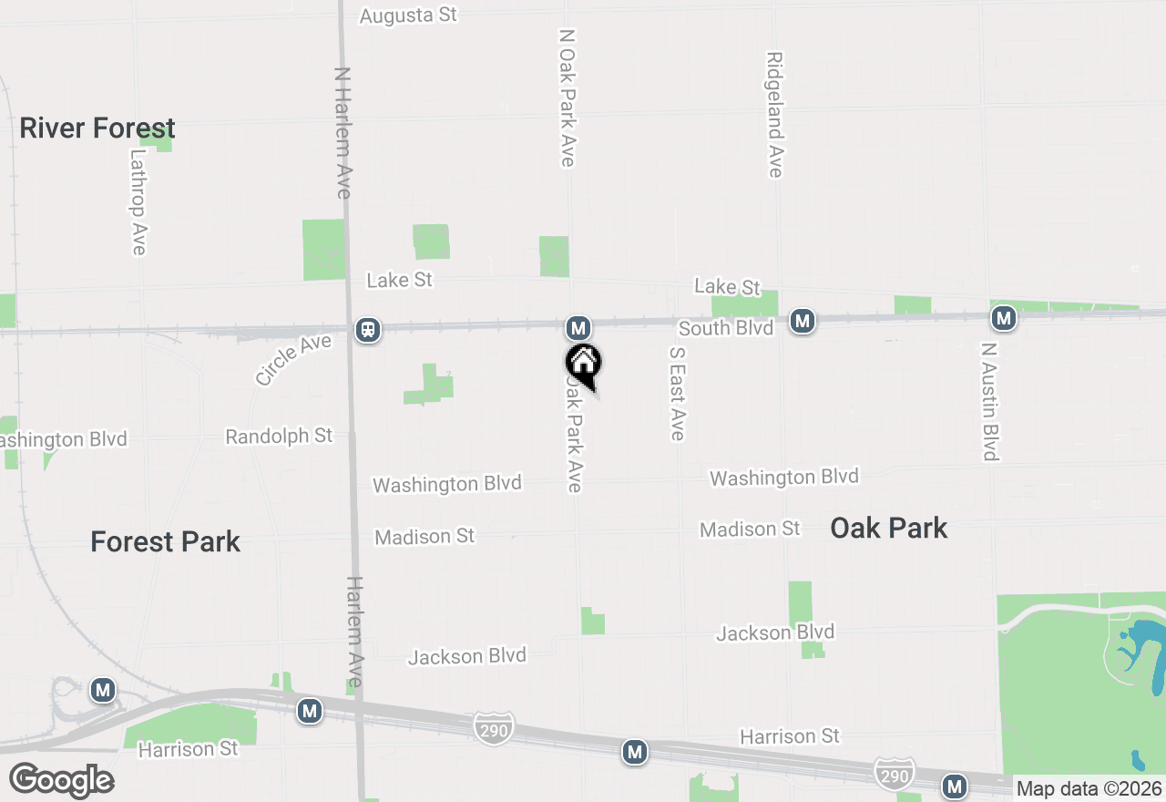 Map of 214 S Oak Park Avenue #4, Oak Park, IL 60302