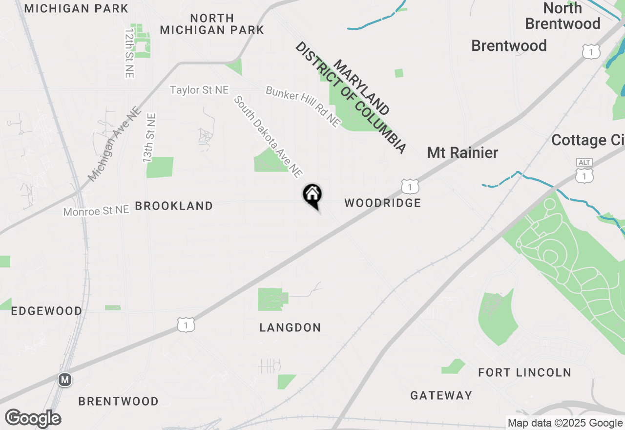 Map of  22nd Street Ne, Washington, DC 20018