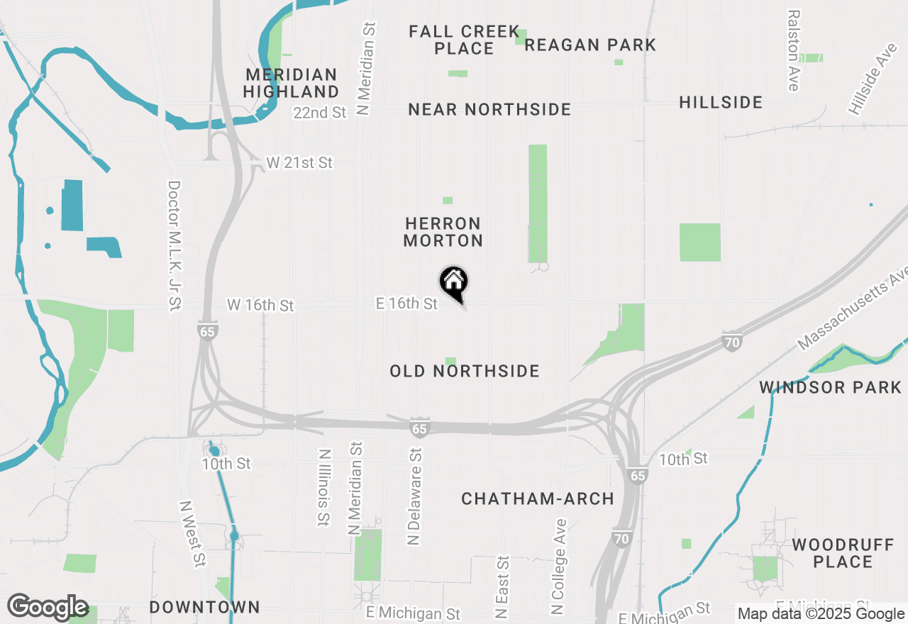 Map of 1521 N Alabama Street #L, Indianapolis, IN 46202