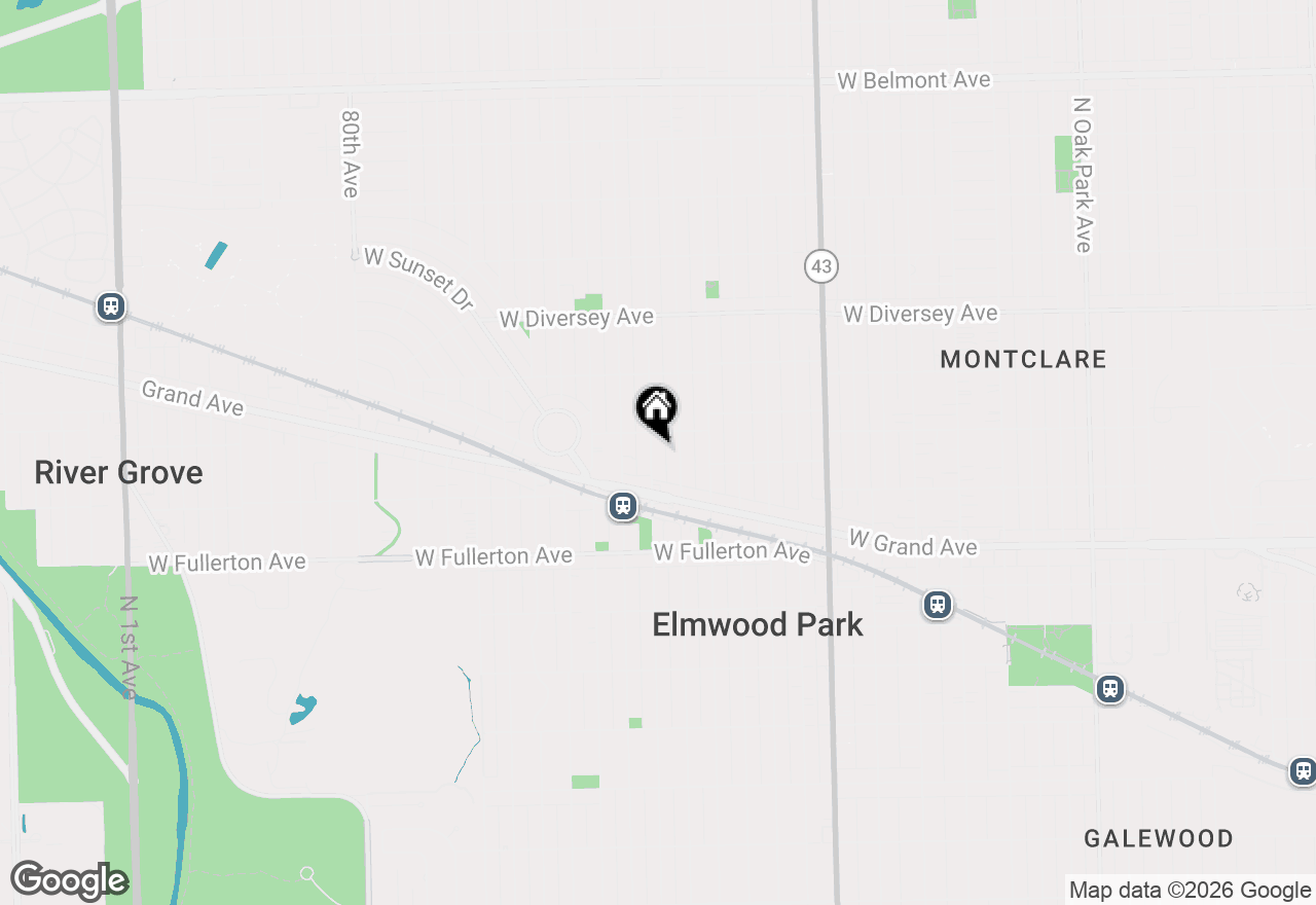 Map of 2531 N 75th Avenue, Elmwood Park, IL 60707