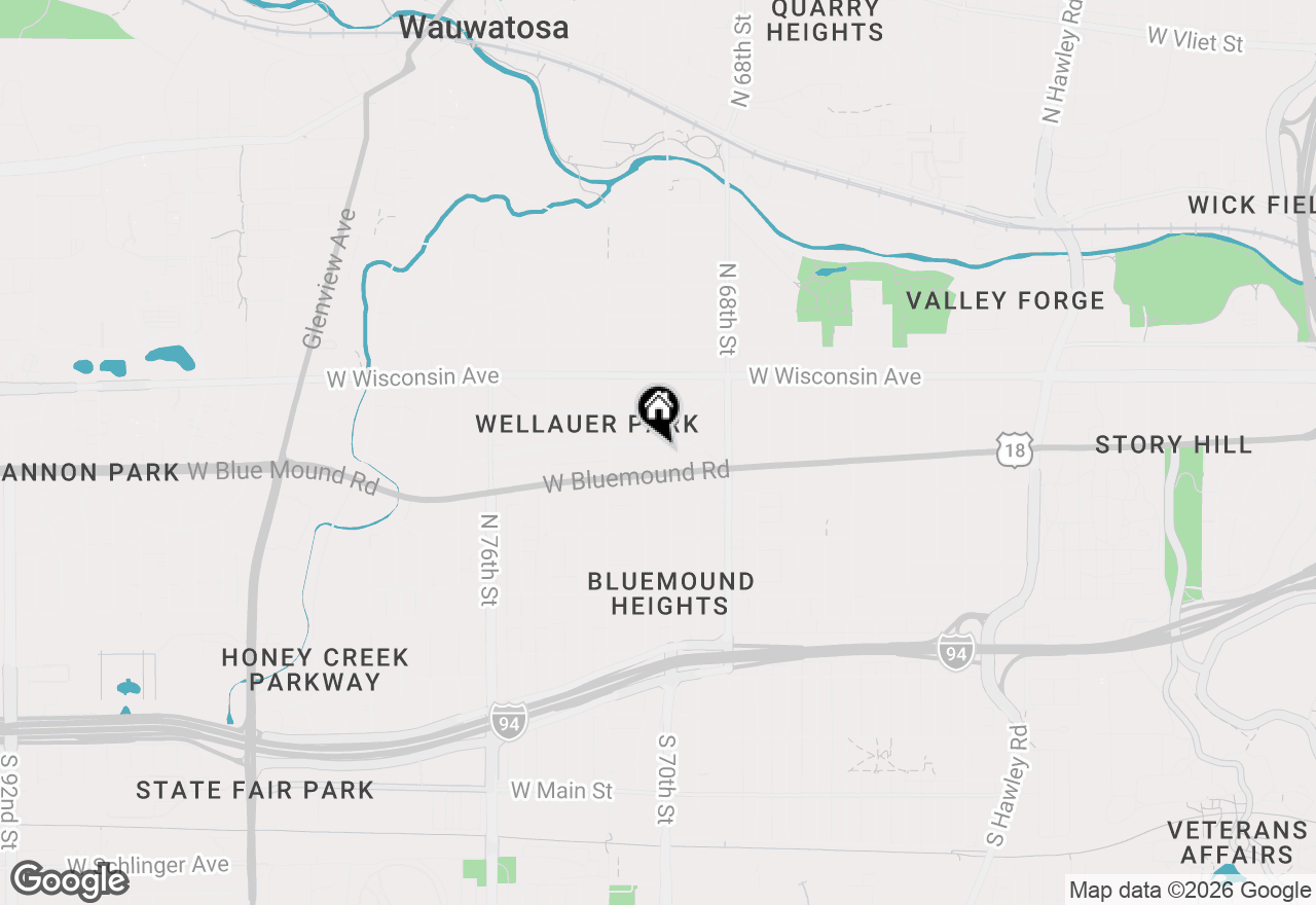 Map of 7009 Wellauer Dr, Wauwatosa, WI 53213
