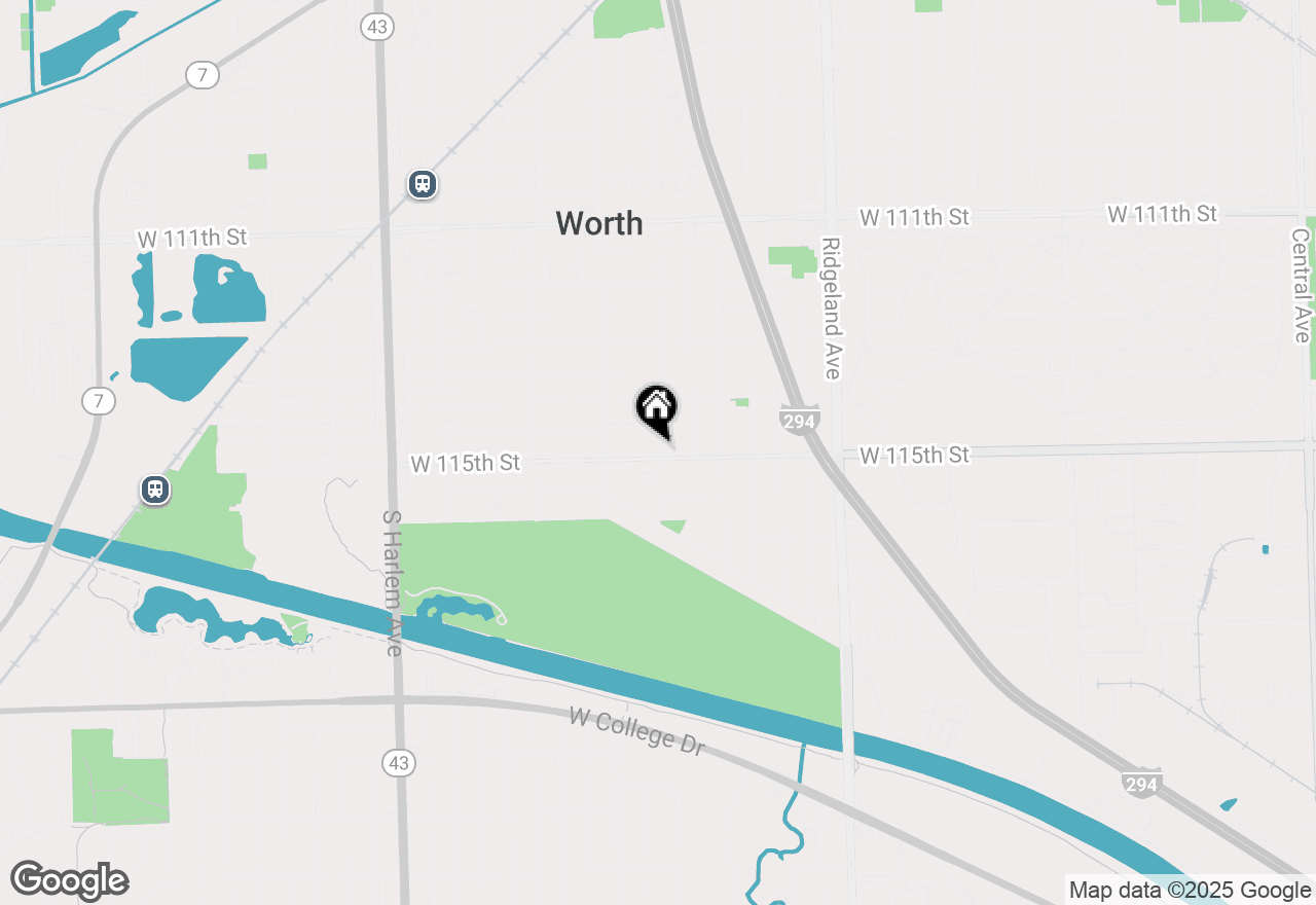 Map of 6710 W 115th Street, Worth, IL 60482