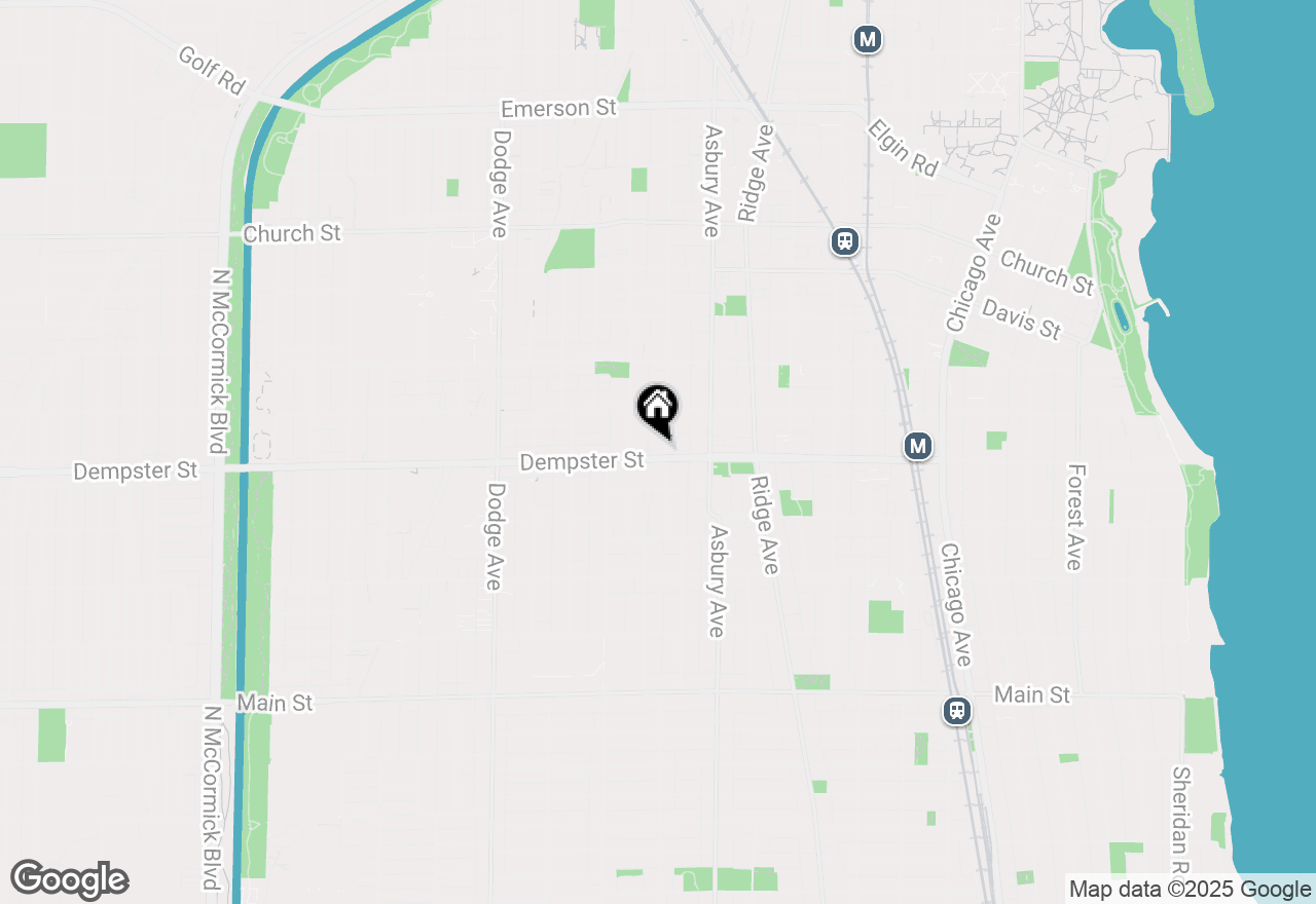 Map of 1304 Wesley Avenue, Evanston, IL 60201