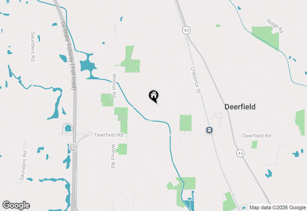 Map of 1302 Hazel Avenue, Deerfield, IL 60015