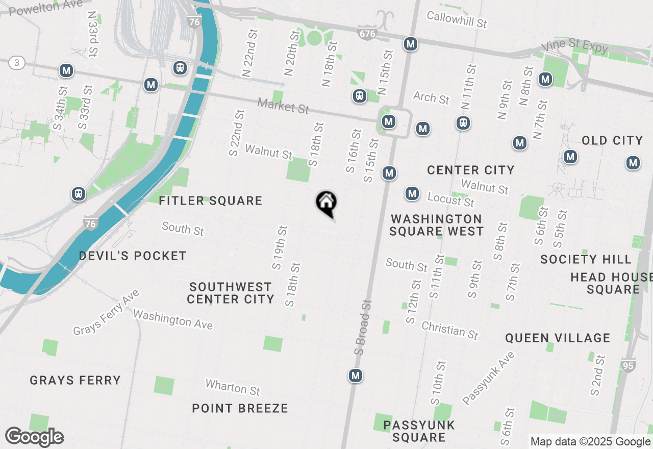 Map of 1636 Pine Street, Philadelphia, PA 19103