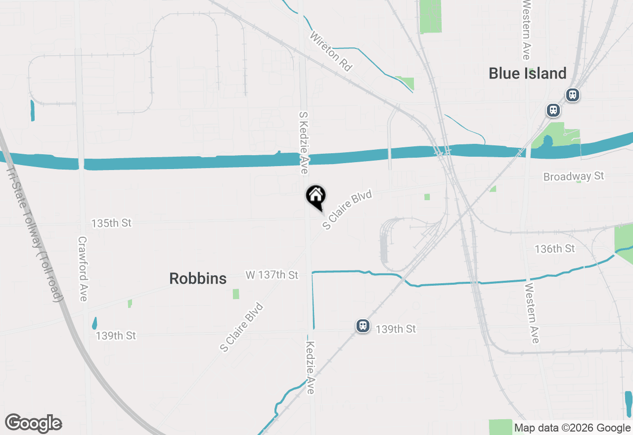 Map of 14222 S Woodlawn Avenue, Dolton, IL 60419